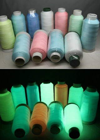 Luminous sewing yarn